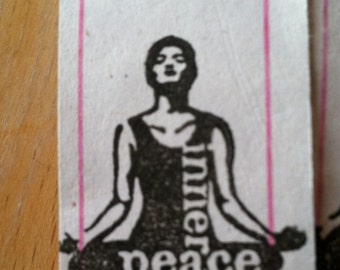 Inner Peace Vintage Style Hand Stamped Carnival Tickets