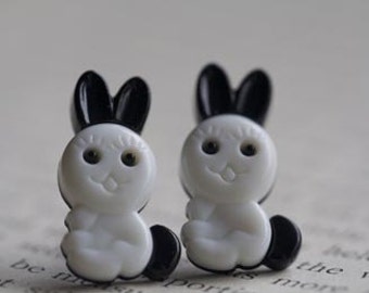 Funny Bunny Stud Post Earrings