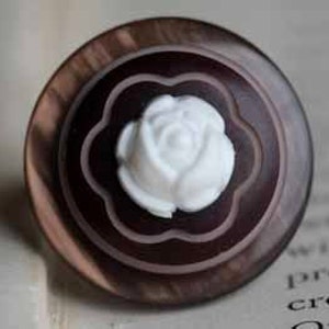 Hot Cocoa Chocolate Button Ring image 2