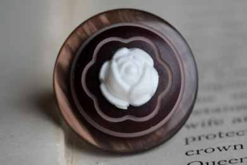 Hot Cocoa Chocolate Button Ring image 2