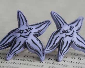 Dancing Starfish Stud Post Earrings
