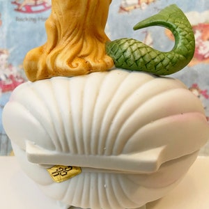 RARE Mermaid In A Clamshell Collectible UCGC Trinket Box or Jewelry Box With Tag image 9