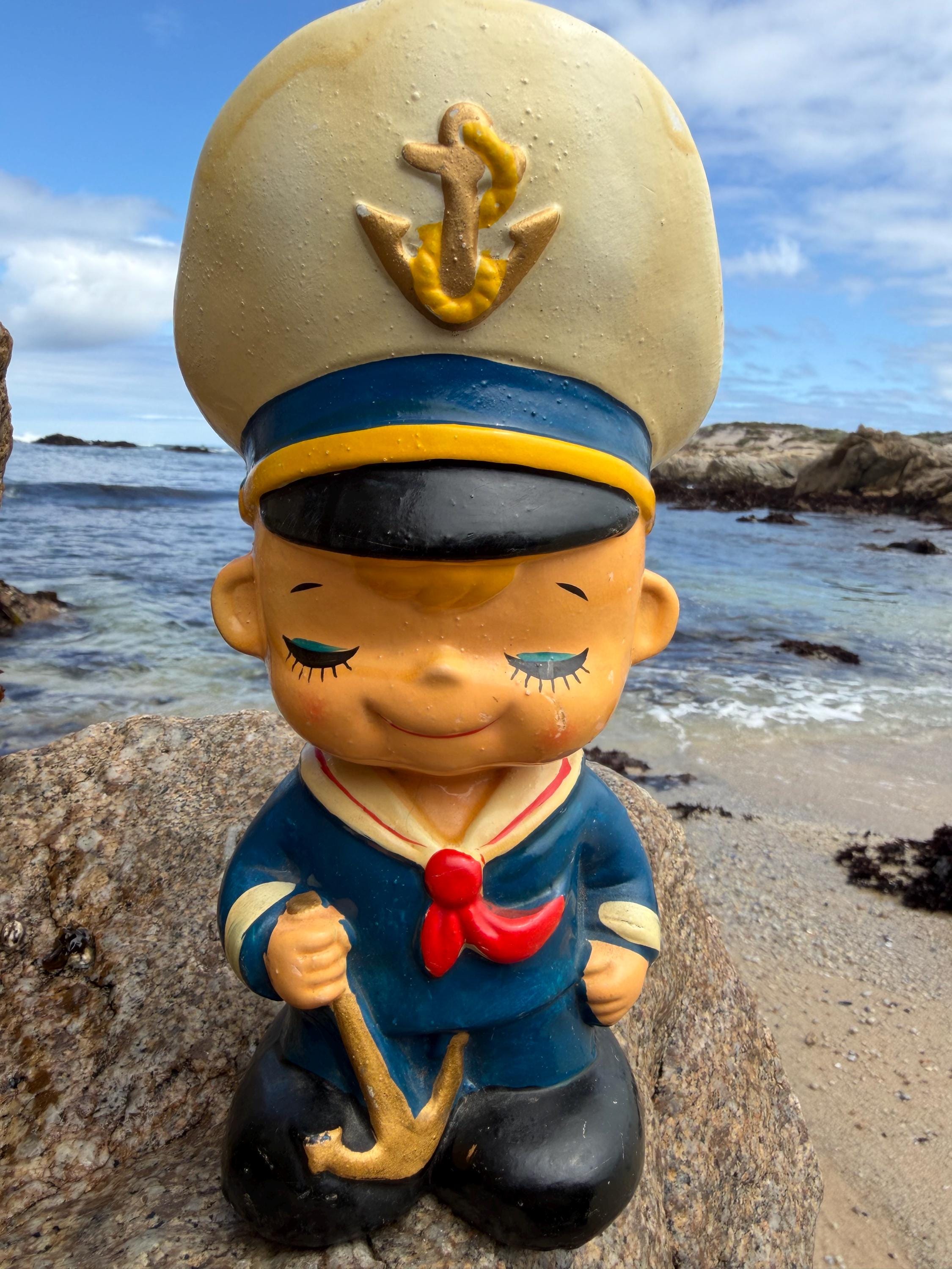 ビィンテージ　サーフボーイ　サーフガール　陶器 Chalkware Sailor Boy - Etsy