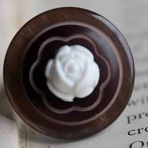 Hot Cocoa Chocolate Button Ring image 4