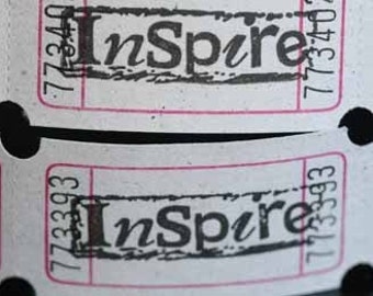 Vintage Style Hand Stamped INSPIRE Carnival Tickets