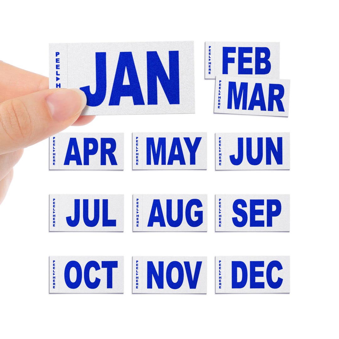 California DMV License Plate Month Sticker – March – Original Style Replacement