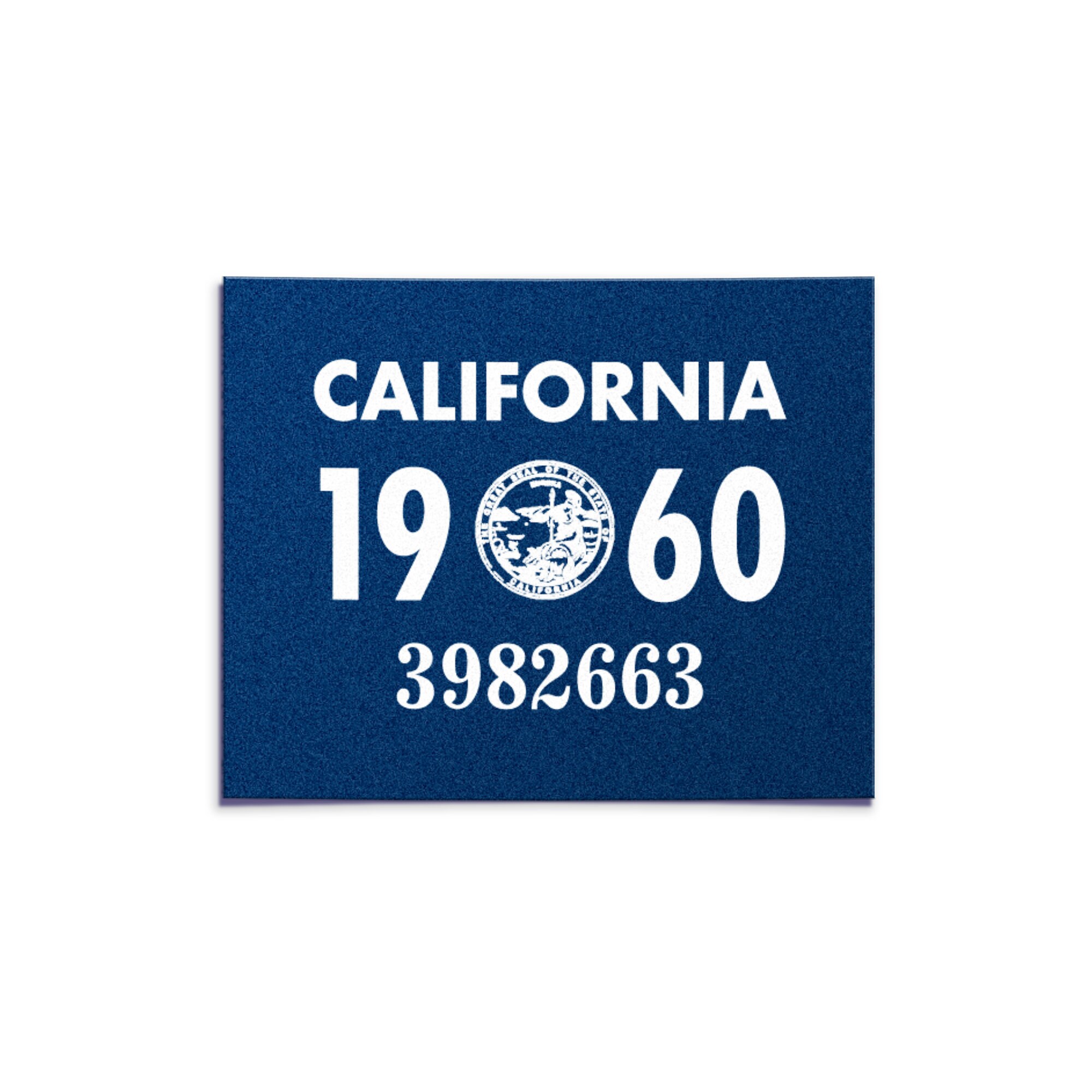 1959 California License Plate Registration Sticker - YOM (Year Of Manufacture) - CA DMV