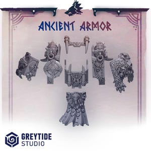Primal Hounds Ancient Armor Pack | RPG Tabletop Miniature Wargaming Grim-Dark Sci-Fi Fantasy DnD OPR Proxy 5e