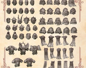 Crimson Lords Core Set | RPG Tabletop Miniature Wargaming Grim-Dark Sci-Fi Fantasy DnD OPR Proxy 5e
