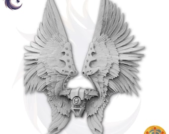 Angel Wings Backpacks | Angelic Knights | RPG Tabletop Miniature Wargaming Grim-Dark Sci-Fi Fantasy DnD OPR Proxy 5e