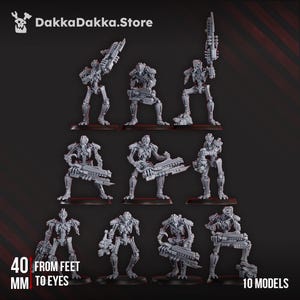 Infantry Squad | Robot Legions | RPG Tabletop Miniature Wargaming Grim-Dark Sci-Fi Fantasy DnD OPR Proxy 5e
