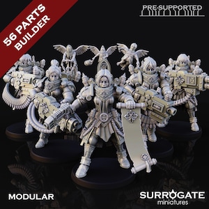 Heavy Daughters Squad | Daughters of the Dawn | RPG Tabletop Miniature Wargaming Grim-Dark Sci-Fi Fantasy DnD OPR Proxy 5e