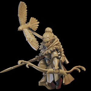Margit The Elf | Wood Elves | RPG Tabletop Miniature Wargaming Grim-Dark Sci-Fi Fantasy DnD OPR Proxy 5e