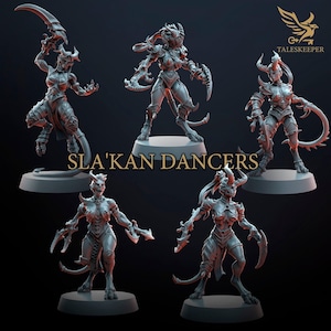 SlaKan Dancers | TalesKeeper | RPG Tabletop Miniature Wargaming Grim-Dark Sci-Fi Fantasy DnD OPR Proxy 5e