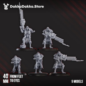 Sniper Squad | Robot Legions | RPG Tabletop Miniature Wargaming Grim-Dark Sci-Fi Fantasy DnD OPR Proxy 5e