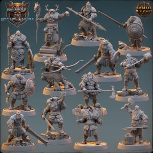 Viking Warband | Northmen of the Howling Glacier | Tabletop Miniature Wargaming Grim-Dark Sci-Fi Fantasy DnD OnePageRules Proxy