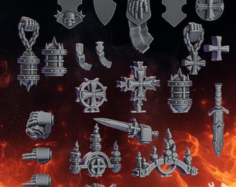 Grimdark Bits - Crusader Decor Set (x22!) - Etsy