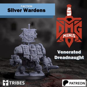 Robotic Walker of Veneration | Silver Wardens | RPG Tabletop Miniature Wargaming Grim-Dark Sci-Fi Fantasy DnD OPR Proxy 5e