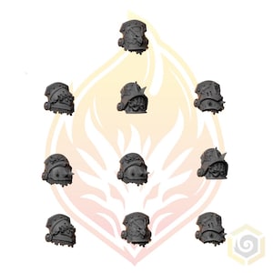 Anvil Wardens Shoulder Pads 3 | RPG Tabletop Miniature Wargaming Grim-Dark Sci-Fi Fantasy DnD OPR Proxy 5e
