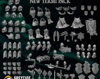 Eternal Pilgrims (Big Armor) Termi Pack | RPG Tabletop Miniature Wargaming Grim-Dark Sci-Fi Fantasy DnD OPR Proxy 5e