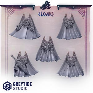 Primal Hounds Cloaks | RPG Tabletop Miniature Wargaming Grim-Dark Sci-Fi Fantasy DnD OPR Proxy 5e