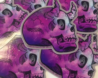 Space Skull Sticker