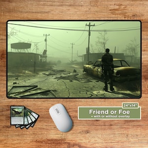 MTG Playmat-Friend or Foe-Fallout Board Game DeskMat for TCG