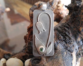 Nature Inspired Pendant - with a tourmaline