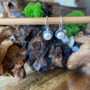 Sterling Silver and Pearl Earrings image 3