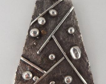 Dots and Lines Sterling Silver Pendant