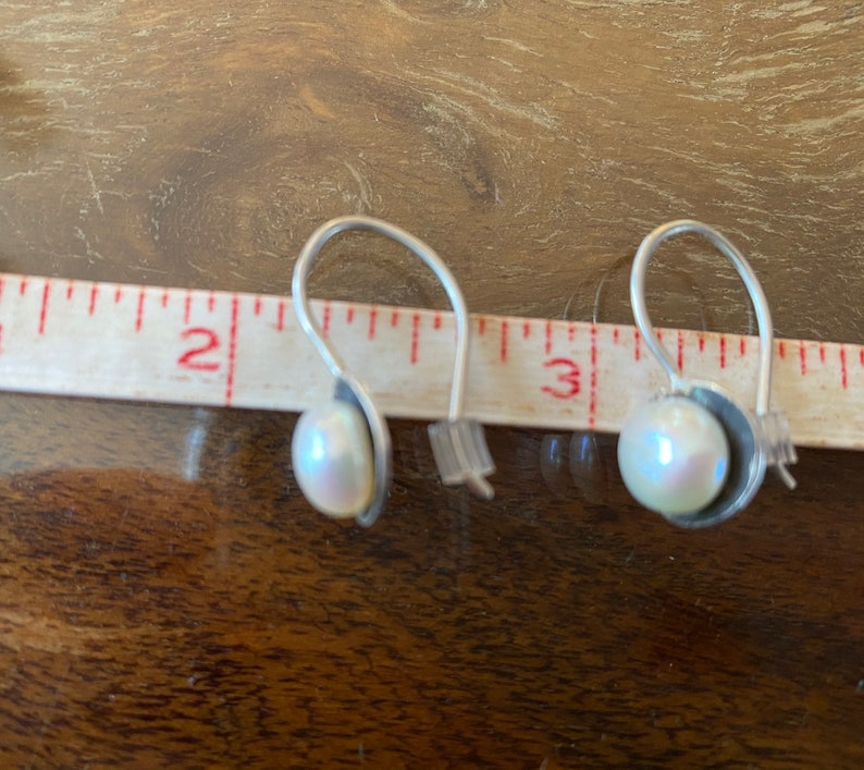 Sterling Silver and Pearl Earrings image 6