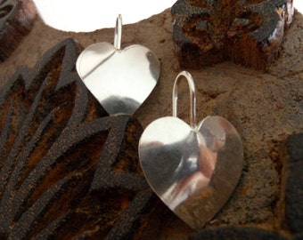 Sterling Silver Heart Earrings - Custom Order