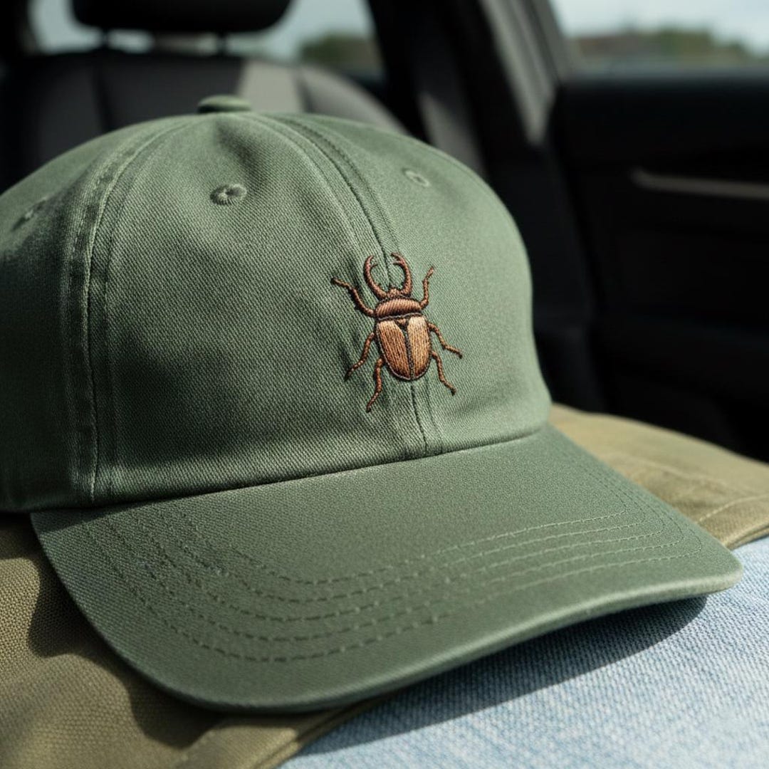 Beetle Embroidered Dad Hat, Insect Lover Baseball Cap, Minimal Nature ...