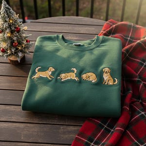 Golden Retriever Embroidered Sweatshirt, Golden Mama Gift, Cozy Dog Mom Sweater, Pet Owner Shirt, Golden Dog Lover Crewneck, Dog Owner Gift