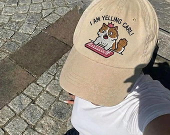 I Am Yelling Carl Cap, Embroidered Princess Donut and Mongo Hat, Mongo Fantasy Book, Princess Donut & Dungeon Crawler Carl Fan Art