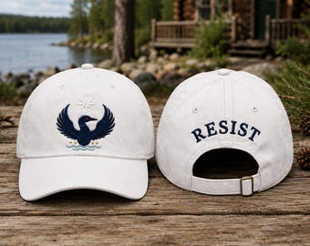 Bestickte Minnesota Loon Washed Baseballmütze, Tonal Rebel Loon Allianz Cap, antifaschistische Ausrüstung, politische Demonstration, Resist Cap