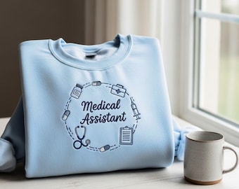 Moletom bordado para assistente médico: presente para enfermeira com estetoscópio