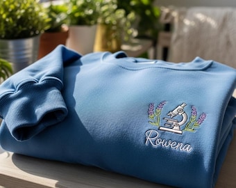 Custom Embroidered Science Sweatshirt: Personalized STEM Gift