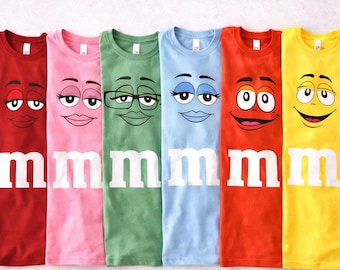 M&M Candy Costume Shirt: Family Halloween Cotton Tee