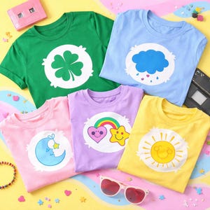 Care Bear T-Shirt: Nostalgic Group Costume, Handmade Cotton Tee