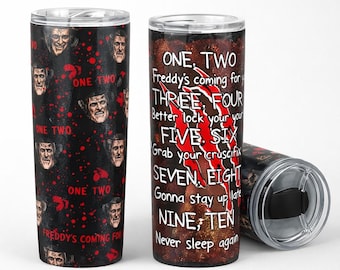 Freddy Horror Stainless Steel Tumbler | Spooky Season Coffee Cup