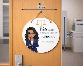 Custom Metal Office Sign | Personalized Dry Erase Door Hanger