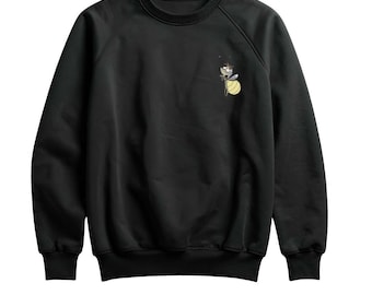 Personalized Lighting Bug or Star Inspired Embroidered Sweatshirt | Custom Sleeve Initials or Heart