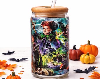 Hocus Pocus themed 16 Oz Libbey glass.