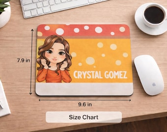Personalized Office Mouse Pad, Custom Cartoon Portrait, Coworker Gift