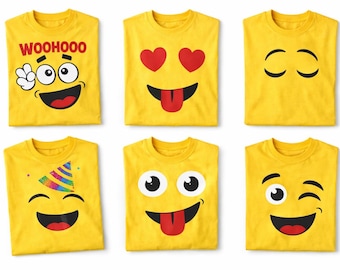 Handmade Emoji T-Shirt: Fun Group Costume Shirt