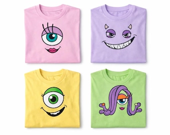 Funny Monster Face Halloween Shirt, Matching Family Costume Tee