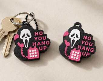 3D Printed Horror Can Tab Opener Keychain, No You Hang Up Drink Opener