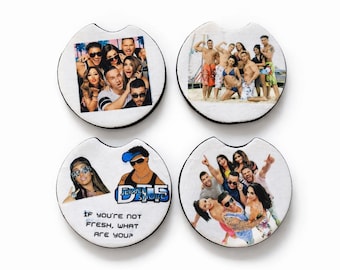 Jersey Shore Car Coasters: Neoprene Cup Holder Coasters - Set of 2