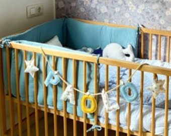 Garland baby shower | Garland baby name | Birth announcement sign | Letters baby shower | Letters baby room | Garland boy room | Baby name